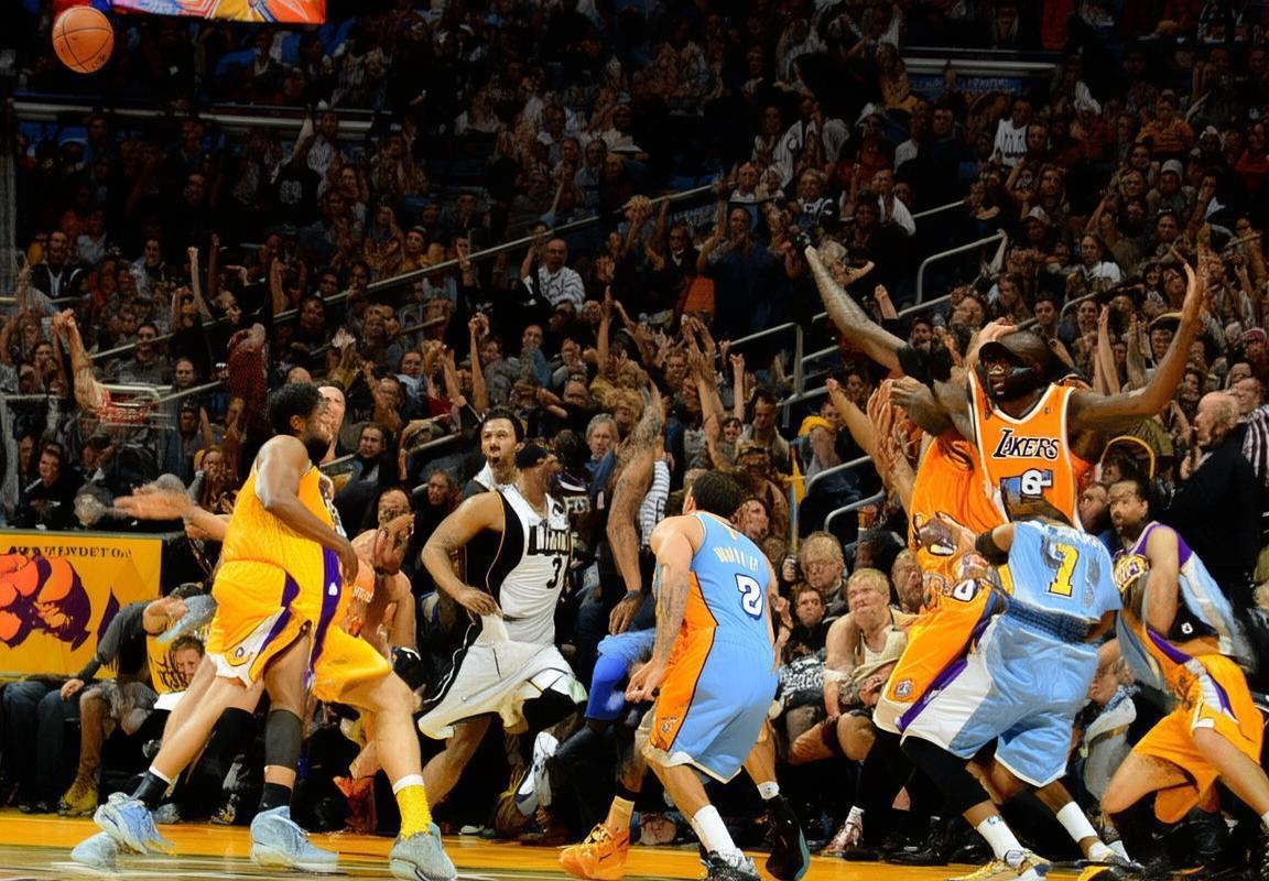 2015年NBA湖人掘金巅峰对决：科比对决新秀，战术与故事的交织(图1)